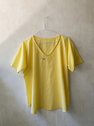 寬版棉衫--像舊布的杯墊