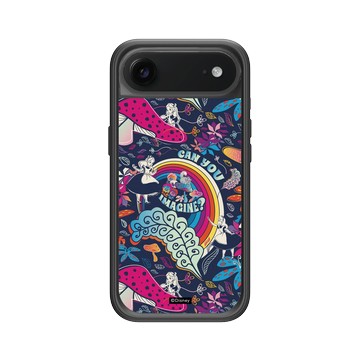 iPhone Air Mod NX -邊框背蓋組合 (相機按鈕) 黑 - 迪士尼-經典系列 Disney Classics - 愛麗絲夢遊仙境 Alice au pays des merveilles - Motif rétro