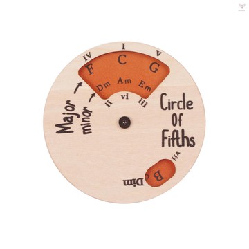 第五輪木圈旋律工具和弦輪音樂理論學習工具第五度圈音樂配件初學者音樂家旋律工具