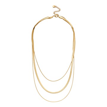 【ULOO】Flash 層疊之境不鏽鋼項鍊-金色 UN4001410