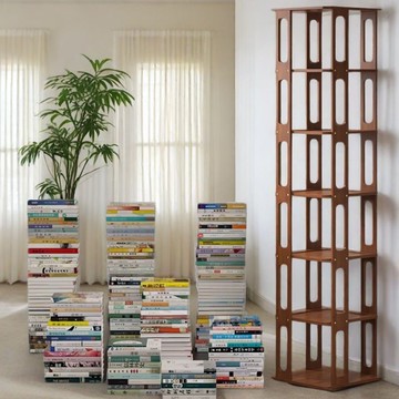 免運 熱銷 書架 書櫃 置物架 附發票 學生家用多層旋轉書架書櫃子簡易寶寶繪本收納簡約落地兒童置物架