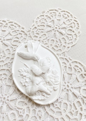 【好日手作】鳥語花香 卡形香氛石擺飾吊飾禮物