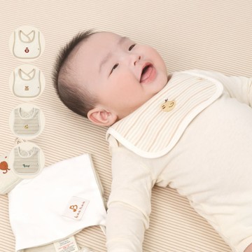 Gennies 原棉寶寶口水兜 圍兜 口水巾(小熊/娃娃/狗狗/小鴨)