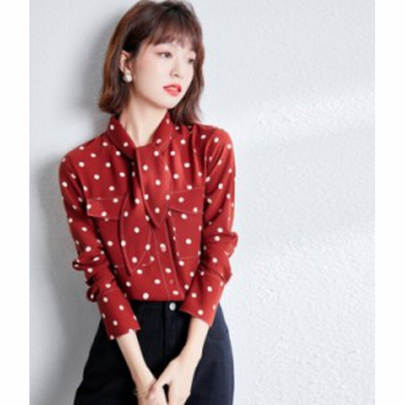 春新作 レディース ブラウス レディース 韓国 ブラウス 春 オフィス シャツ ブラウス レディース 長袖 大人可愛い シャツ ボウタイ ドッ 通販 Lineポイント最大4 0 Get Lineショッピング