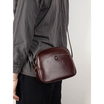 法國ZAMP新款手機包女休閑復古真皮女包大容量美拉德單肩斜挎小包