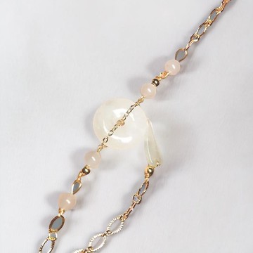 【願‧平安】冰白翡平安扣手鍊14K包金 | 天然緬甸A貨翡翠 | 送禮