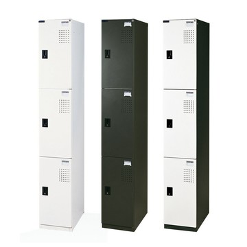 DAHFU 大富 KD 三門 多用途置物櫃 W300xD400xH1800mm 白色/鐵灰 /個 KD-30-4003 I/H