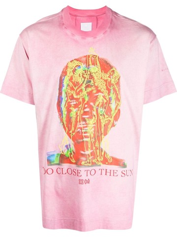 Givenchy - x BSTROY graphic-print T-shirt - men - Cotton/Polyester - XS - Pink