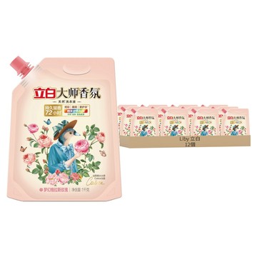 Liby 立白 大師香氛天然洗衣精補充包 格拉斯玫瑰  1000g  1袋  12袋