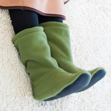 NuKME Room Boots 時尚居家保暖靴  森林綠  22.5~24.5適用