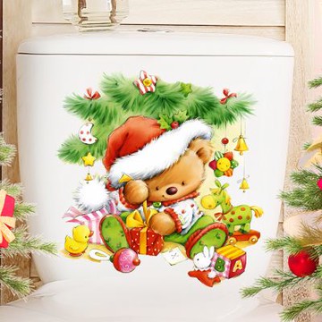 【MR.ZAKKA】創意萬用裝飾貼紙-聖誕節主題 趣味聖誕小熊 居家節慶布置 DIY可移式壁貼 無痕壁貼 牆貼