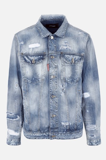 DSQUARED2 denim jacket with destroyed effect Man