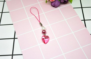 ├可愛的小小吊飾系列┤-粉系愛心- #小小禮物# #可改成耳機塞#