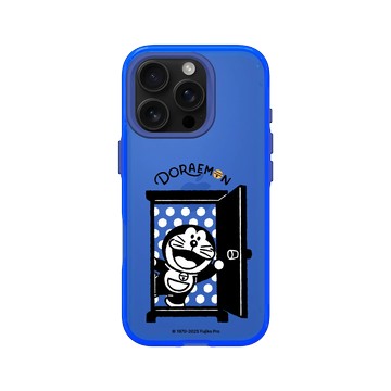 iPhone 16 Pro Clear 激光藍 - 哆啦A夢 Doraemon - 黑白任意門款