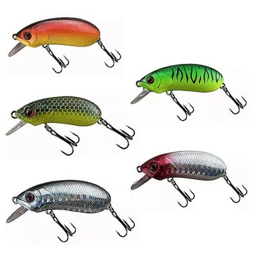 釣魚餌/路亞假餌 雙鉤路亞浮水米諾假餌(9g/6.3cm/5隻裝)