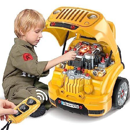 Toys for years Old Boys, Large Truck Engine Toy, Mechanic Repair Set for  Kids, Big Truck Builder Kit, Take Apart Motor Vehicle Pretent Pla