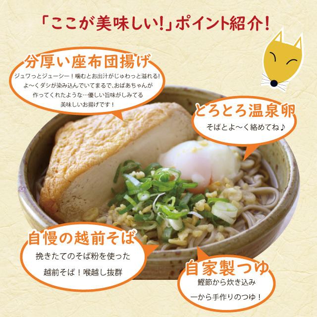 年越しそば「きつねそば」お歳暮 年越し 名物 そば 蕎麦 お取り寄せ 越前そば 厚揚げ 具材付きそば