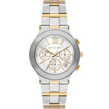 Michael Kors MK Billie 時尚三眼計時女錶-銀/37mm MK7605