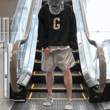 衛衣男潮牌ins超火復線純棉大碼圓領長袖T恤男重磅落肩復古上衣潮