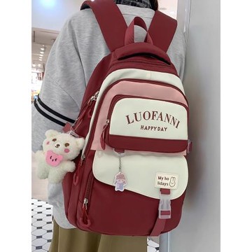 日系ins初中女生書包女高中學生減負大容量雙肩包大學生輕便背包