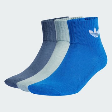 adidas 愛迪達 襪子 短襪 運動襪 3雙組 三葉草 MID ANKLE SCK 藍綠 IW9271
