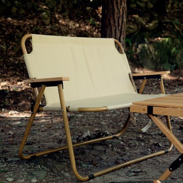 免運+開發票 便攜戶外可折疊雙人椅露營休閑扶手靠背懶人椅沙灘椅子座椅可躺椅