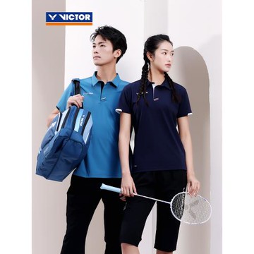 威克多VICTOR勝利男女款翻帶領針織polo衫T恤針織羽毛球服30035