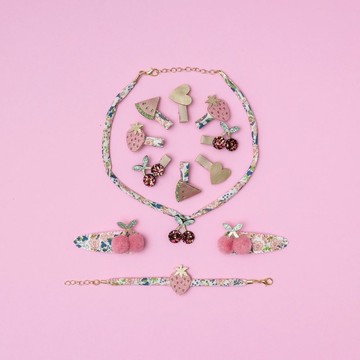 英國Mimi & Lula_SS25_春日花園_小櫻桃飾品3入組