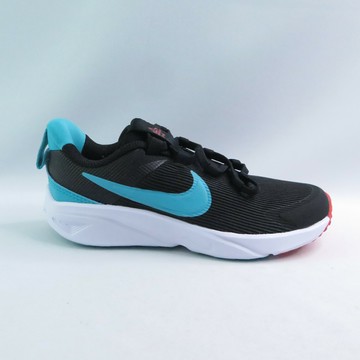 Nike DX7614009 中童鞋 Star Runner 4 NN 免綁鞋帶 黑x仙人掌綠【iSport愛運動】