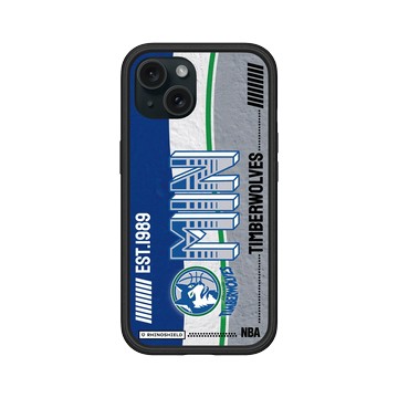 iPhone 15 Mod NX 黑 - NBA - 復古球員卡-明尼蘇達灰狼 Minnesota Timberwolves - Vintage Card