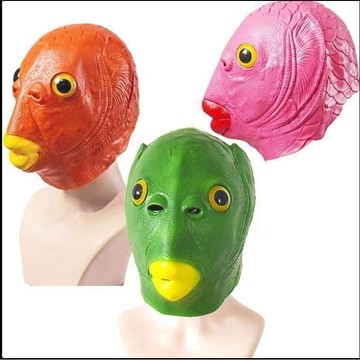 無用良品 現貨 網紅魚頭套 抖音男女魚頭套 面具 綠頭魚 魚人 可愛搞怪 沙雕 綠頭 怪動物 小紅書同款 上課無聊玩具