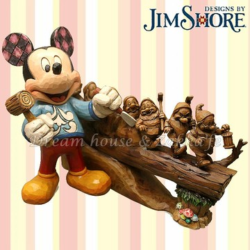 Jim Shore愛木小灣 Disney 仿木雕 米奇木匠 七矮人過橋 ★ 美國ENESCO精品 ★ 夢想家精品家飾