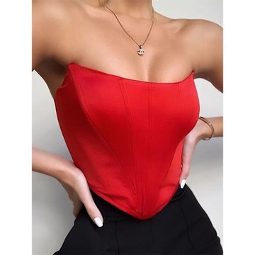 Sexy backless midriff slim breast woman 性感露背露臍修身裹胸