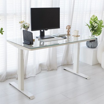 抗噪雙馬達三節式電動升降桌-140CM