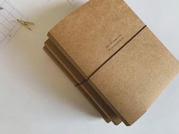 手感手寫筆記本 | 可替換內頁組合 (含封面 + 2 本內頁：空白 / 橫線)