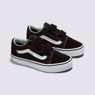 Old Skool V 中童款黑白色滑板鞋