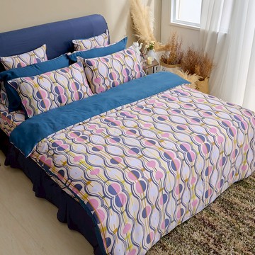 戀家小舖 60支天絲設計款 雙人兩用被套  泡影律動  182 x 212cm