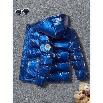 男童棉衣新款中大童羽絨棉服加厚男孩冬季外套亮面免洗兒童棉襖潮