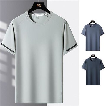 【米蘭精品】現貨+預購 男涼感短袖上衣T恤夏季冰絲速乾衣薄款透氣冰感運動寬鬆-男裝3色74lg24