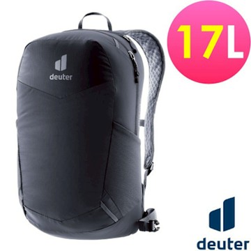 【Deuter】新 Speed Lite 多孔式減震超輕旅遊背包 17L(腰帶可拆)_3410125 黑
