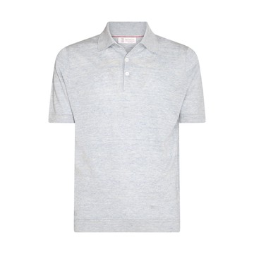 Brunello Cucinelli - Grey Cotton Polo Shirt