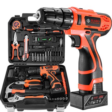 【臺灣公司 可打統編】免運 五金工具箱 套裝 一年換新家用12v鋰電鉆電量顯示多功能雙速手電鉆電動螺絲刀套裝 可開發票 全館五折 工廠現貨直銷 新品特價 b10049