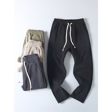 450G重磅燈芯絨加絨加厚休閑長褲男士秋冬百搭寬松直筒垂感保暖褲