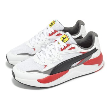 Puma x Ferrari 休閒鞋 X-Ray Speed 男鞋 白 黑 紅 拼接 緩衝 法拉利 30703302
