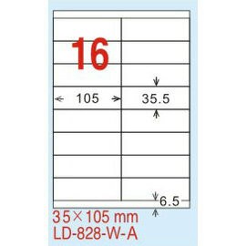 【龍德】 LD-828(直角-五色) 雷射、噴墨、影印三用電腦標籤 35x105mm 105大張/包【APP滿額下單4%點數(單一帳號最高1000點)】7/31止