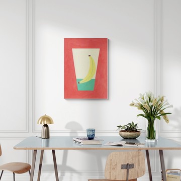 藝術掛畫｜Erdy | 香蕉 - 楓木色鋁框