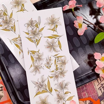 031 若竹百合A Wakatake-iro Lily A  / 轉印貼紙