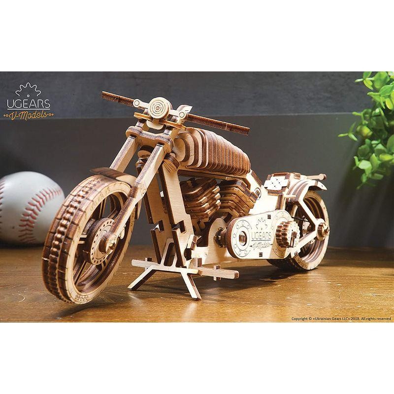 Ugears ユーギアーズ Bike VM-02 バイクVM-02 ;70051 木のおもちゃ 3D