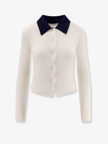 Wool cardigan with contrasting collar - SELF PORTRAIT - gender_Woman