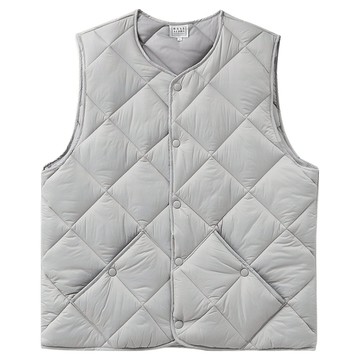 BASE ALPHA ESSENTIALS 菱格紋絎縫背心  M (95)  灰色